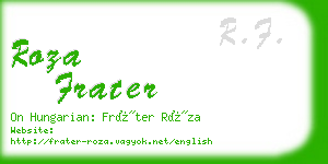 roza frater business card